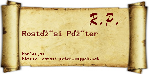 Rostási Péter névjegykártya